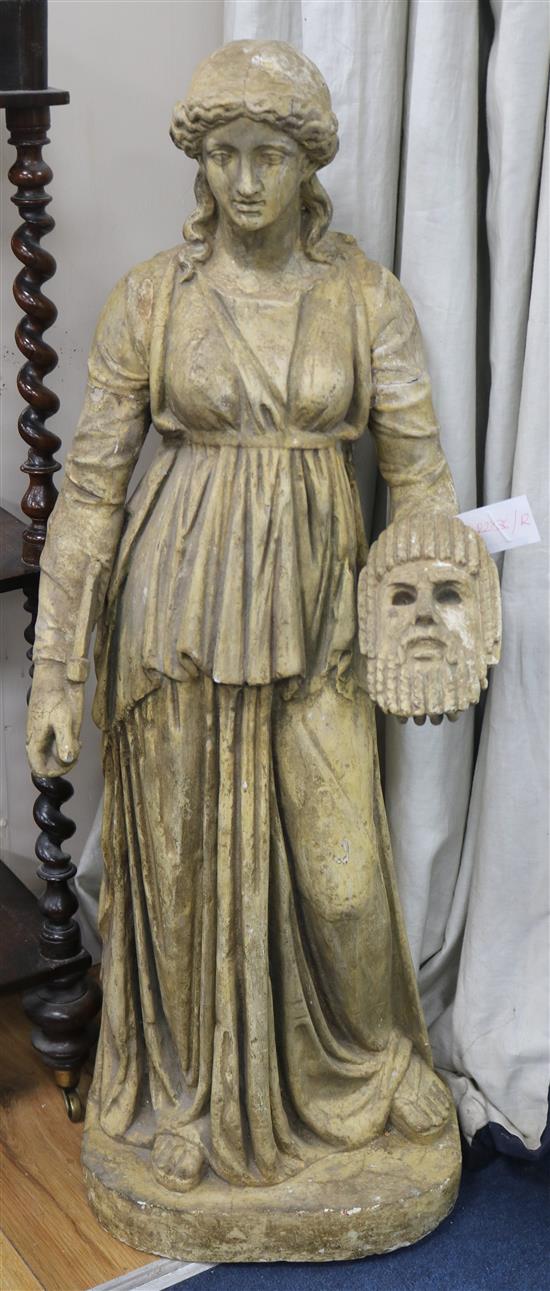 A large plaster classical figure, H.95cm